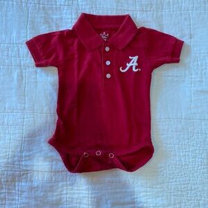 Alabama short sleeve collared onesie